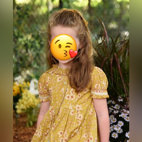 Lali Kids Marigold Floral Dress with bow included! - Picture 7 of 7